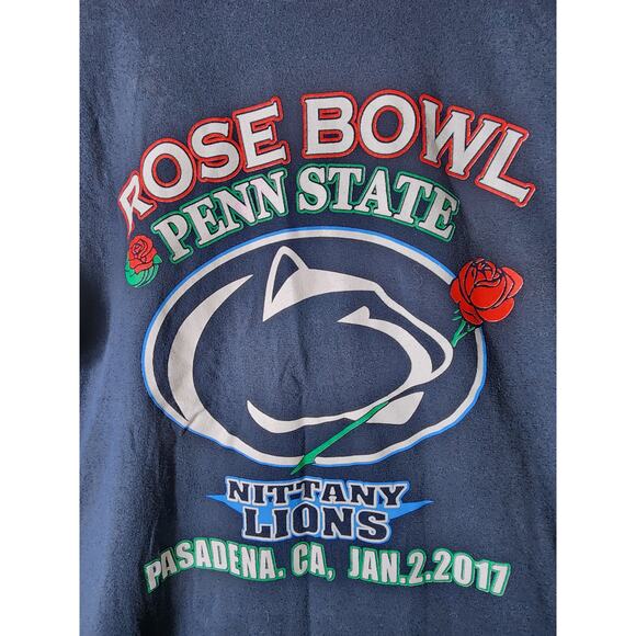 2017 ROSE BOWL + PENN STATE Blue All Players Listed Sequon Barkley T-Shirt SZ XL - Picture 3 of 12